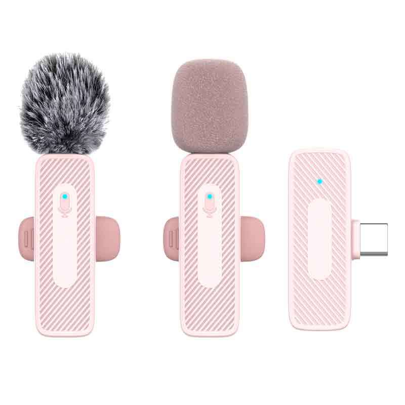 Wireless Lavalier Microphone Smart Noise Reduction Recording Live Mic Mini Microphone Live Windproof Noise Reduction Microphone