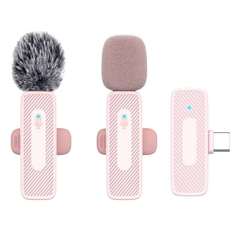 Wireless Lavalier Microphone Smart Noise Reduction Recording Live Mic Mini Microphone Live Windproof Noise Reduction Microphone