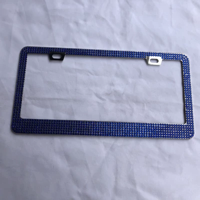 Diamond-encrusted Stainless Steel Square Hole License License plate holder/license plate holder