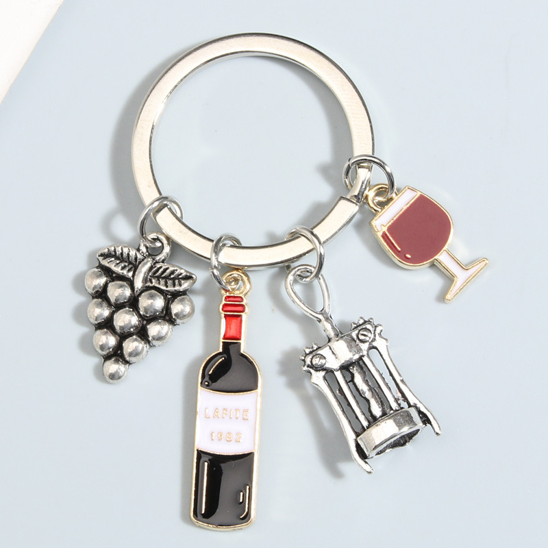 Fashion New Simple Grape Red Wine Beer Oil Bottle Opener Men's Car Key Hanging Women's Bag Pendant Fashion New Simple Grape Red Wine Beer Oil Bottle Opener Men's Car Key Hanging Women's Bag Pendant