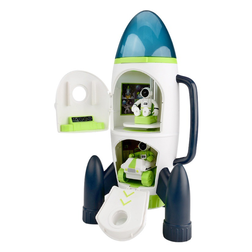 Espacio caliente transfronterizo cohete espacial nave espacial para niños estación espacial modelo de avión niños y niñas juguetes al por mayor