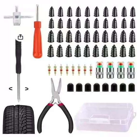 Cross-Border Tire Patching Tools, Car Repair Screws, Vacuum Tire Tools Suitable for Motorcycle and Bicycle Tire Repair