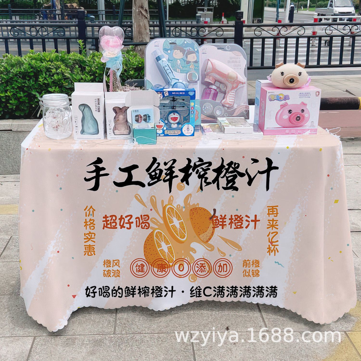 Mantel de jugo recién exprimido