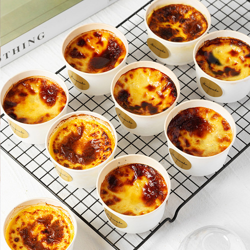 Taro puree baked milk box cup cupcake packaging high temperature resistant puff pastry dessert pudding packaging and baking