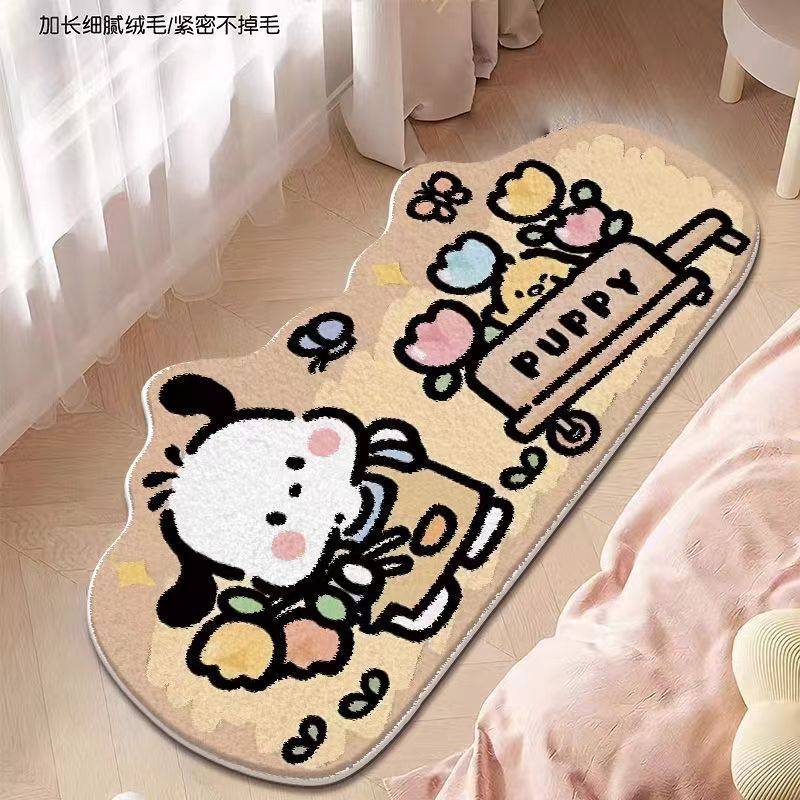 模造カシミヤカーペット、寝室のベッドサイドブランケット、かわいい漫画の厚みのある柔らかいカーペット、リビングルームの汚れにくいお手入れが簡単なコーヒーテーブルブランケット|undefined