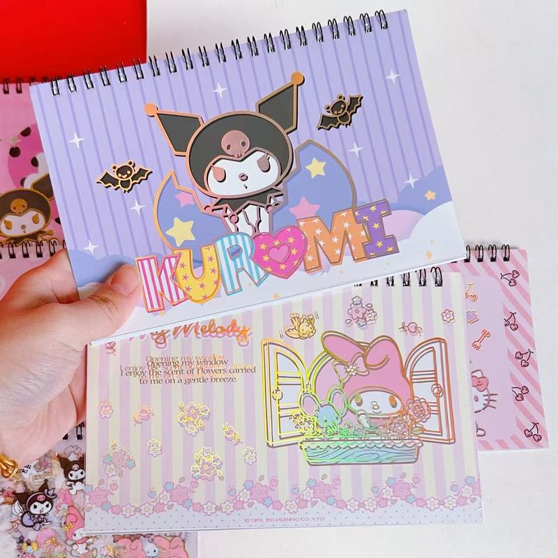 Cute Pet Planner Sticker Book, High-Value Kuromi-Themed Material Book, 10 Stickers, Detachable Book, Card Stickers