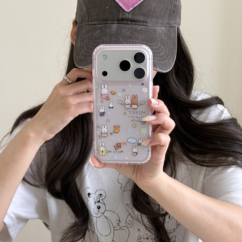Girly Pink Raincoat Rabbit Illustration Suitable for Iphone17 Apple 16Promax/15Pro Phone Case Girly Pink Raincoat Rabbit Illustration Suitable for Iphone17 Apple 16Promax/15Pro Phone Case