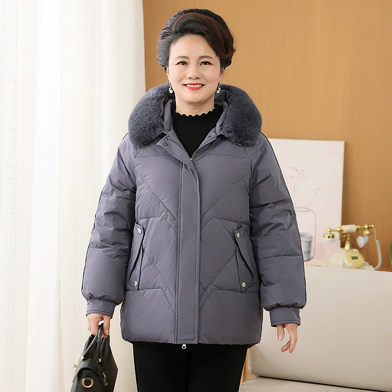 Матушка-зима, длинный пуховик в западном стиле, 2023, Новый пуховик среднего возраста, Женский утепленный пуховик с хлопковой подкладкой среднего возраста