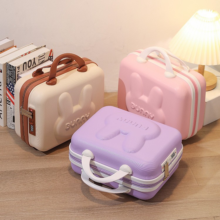Nuevo conejo maleta maquillaje regalo de mano caja de boda 14 pulgadas 16 pulgadas maleta maleta