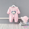 Tianjing children's clothing 2021 Spring and autumn new pink pink long -sleeved baby climbing love kitten hooded hooded jacket