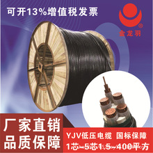 金龍羽YJV純銅國標低壓電力電纜3+1 3+2 50/70/120室外鎧裝電線