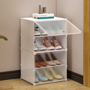 Simple Dormitory Shoe Rack for Rental Housing, Dust-Proof Shoe Storage Box, Indoor Multi-Layer Popular Small Shoe Cabinet for Home Entrance