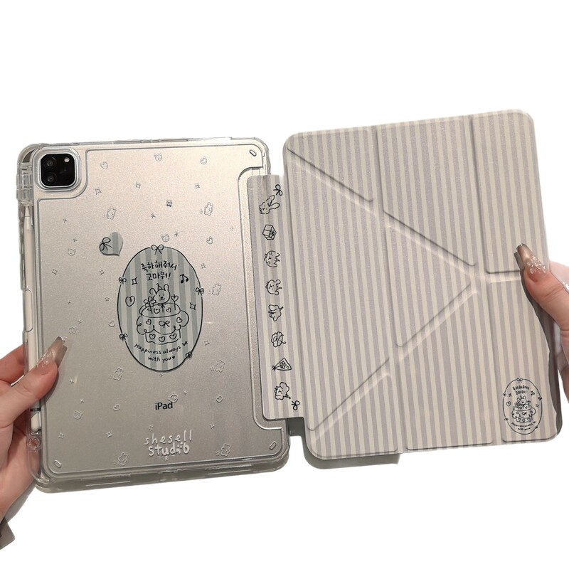 新しい ipad11 アクリル抗曲げハードシェル iPadair11 磁気フリップカバー Air6/7 保護カバーペンスロット|undefined