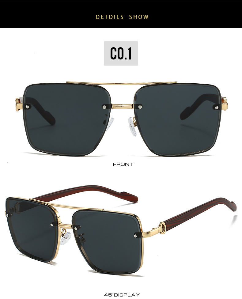 54g Weight Full Frame Glasses Structure Sunglasses Classification PC, UV400 Protection Lens Material Square Glasses Style Outdoor, Beach, Street Occasion Geometric Pattern Unisex Gender Vintage Style, Classic Style Style Vintage Style Classic Style Geometric PC UV400 Protection Square Full Frame Women's Sunglasses 无