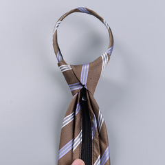 8cm zipper tie wholesale men's formal wear business professional striped wedding easy-to-tie tie without knotting for lazy people