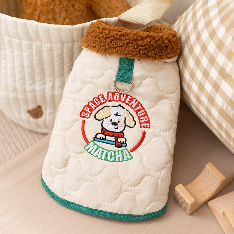 Мультяшный пальто-комбинезон для собак и кошек из хлопка, теплый, осенне-зимний, для мелких и средних пород, одежда для домашних животных, оптовая продажа для трансграничной торговли