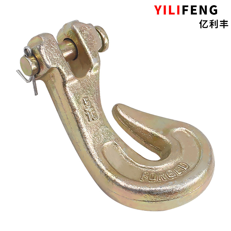 美式5/16羊角弯钩吊钩抓钩吊索具起重链条钩滑钩厂家供应镀锌防锈