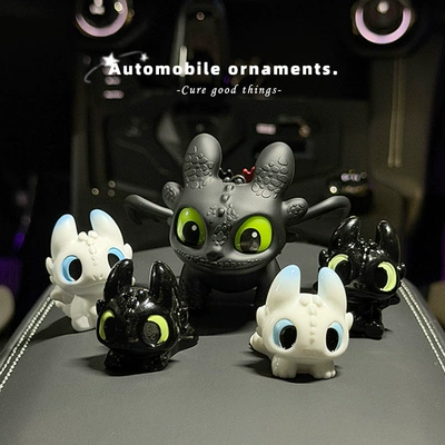 Car ornaments – Accessory - large-size-luminous-dragon-2-sitting-dragons-2-lying-dragons-free-traceless-glue