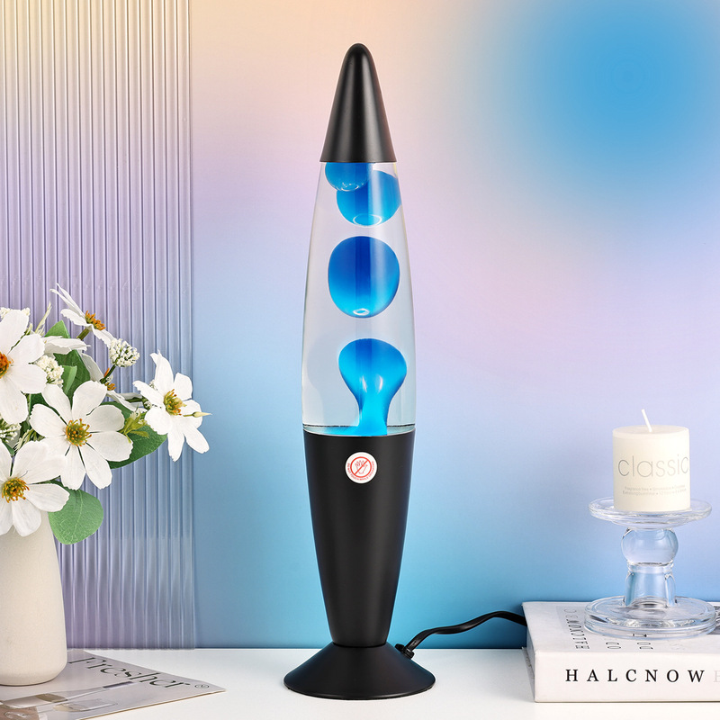 Cross-Border European and American Wax Lamps, Gift Ornaments, Atmosphere Lamps, Water-Heating Decorative Blue Wax Black Lava Lamps