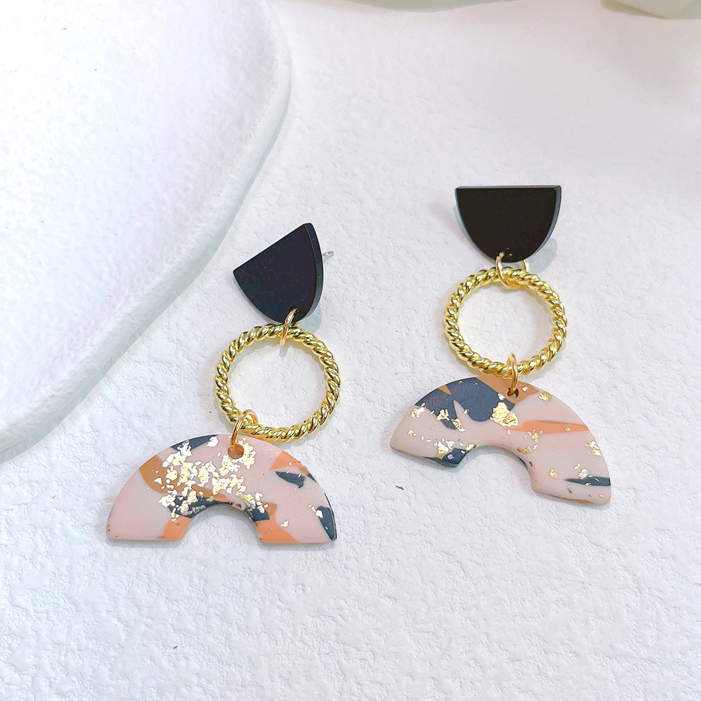 Simple Style Leopard soft clay Stoving Varnish Womenu0027S Drop Earrings 1 Pair
