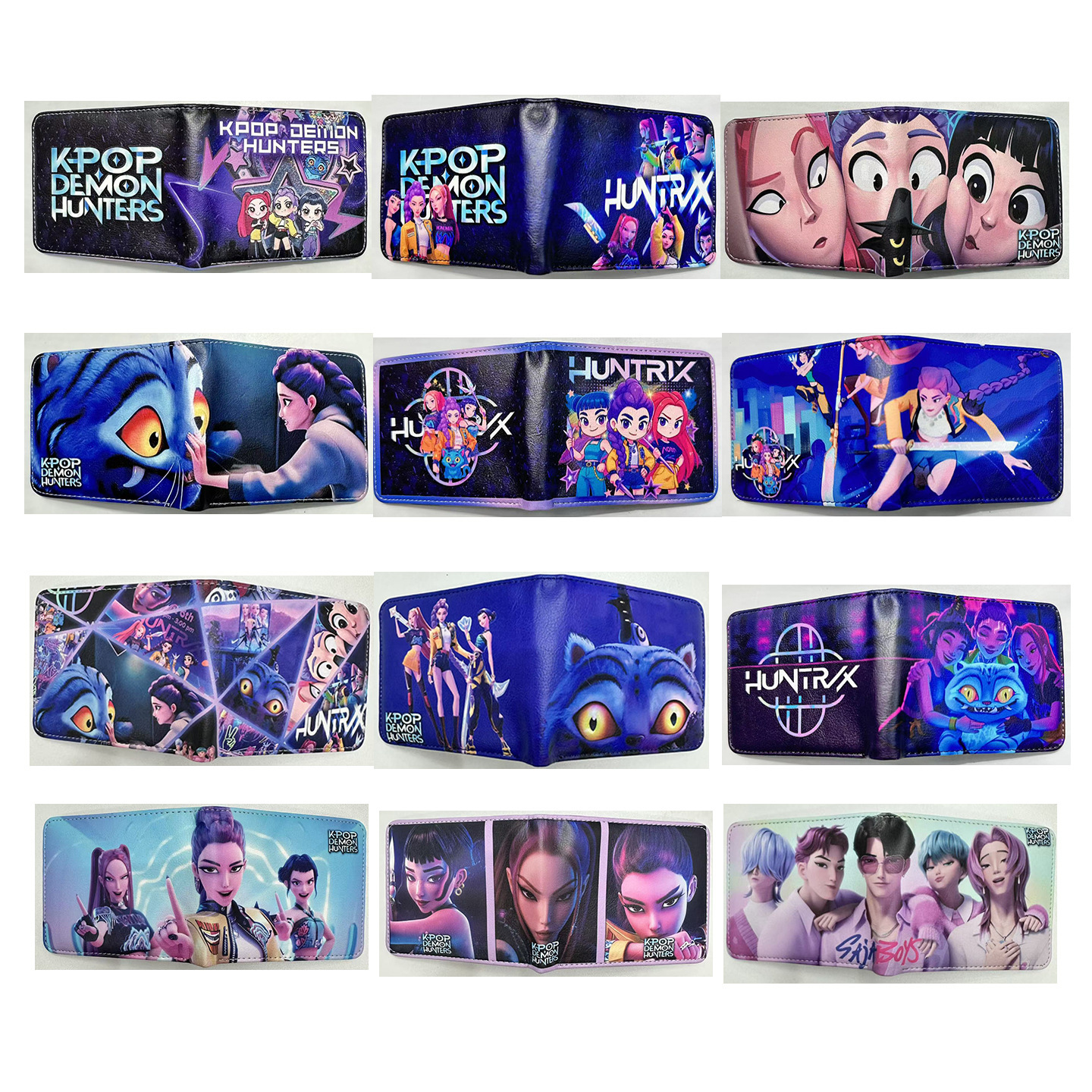 猎魔女团零钱包 鲁米 米拉 佐伊彩色印花简约零钱包PU皮通用钱夹