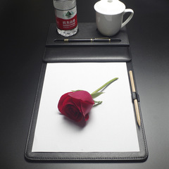 Wholesale PU leather conference plywood pad a4 special hotel record folder magnetic writing pad note holder