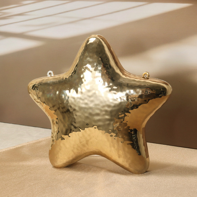 Cross-Border Evening Bag, Zara-Style Shiny Star Bag, Zinc Alloy Light Luxury Evening Bag