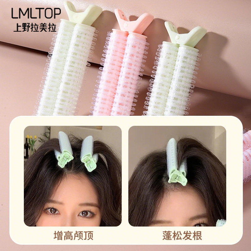 Lamella pelo raíz suelta pelo clip dos paquete alto cráneo superior perezoso aire flequillo auto-adhesivo Pelo Rizado artefacto