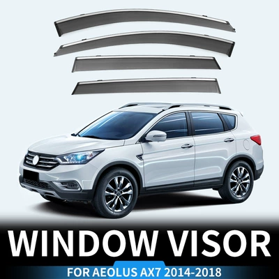 Suitable for Fengshen AX7 Window rain shield rain visor rain eyebrow Aeolus AX7 Window visor (Rain shield) - standard-packaging-without-logo-fengshen-ax7aeolus-ax7-mk1-2014-2018-pc-silver-bright-strip-car-window-rain-shield