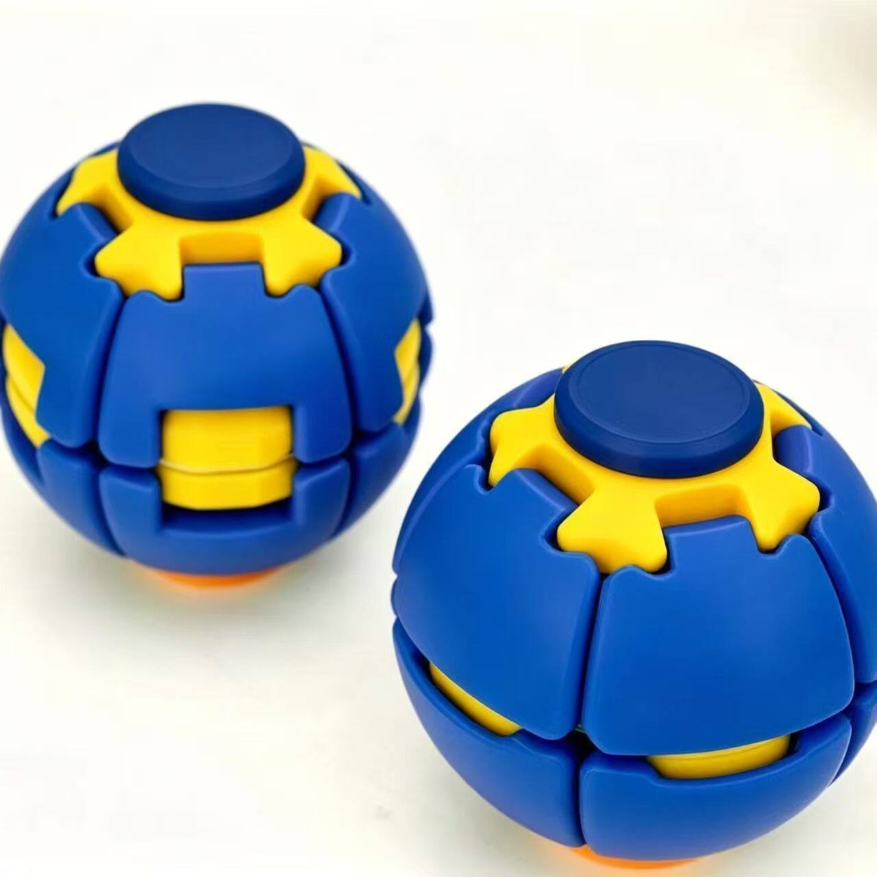 Impresión 3D juguetes descompresivos bola de descompresión giratoria doble juego giroscopio de punta de dedo juguetes de oficina para aliviar el aburrimiento
