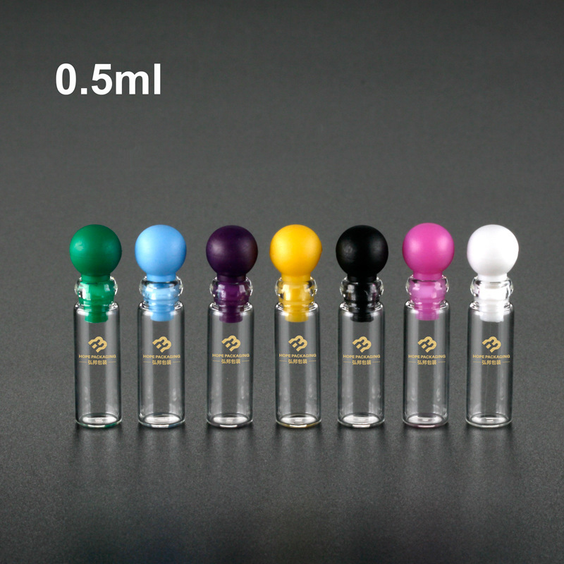 0.5ml Perfume Bottle Test Tube Glass Bottle Test Fragrant Bottle Sample Bottle 0.5 Round Stopper Bottling