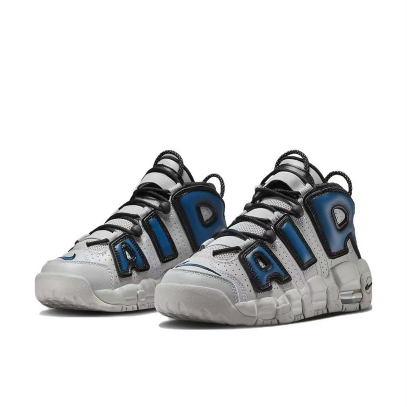 Gran explosión de aire almohadilla de palma completa negro y blanco zapatos de baloncesto de cuero casuales resistentes al desgaste versátiles para hombres y mujeres al aire libre. image 9