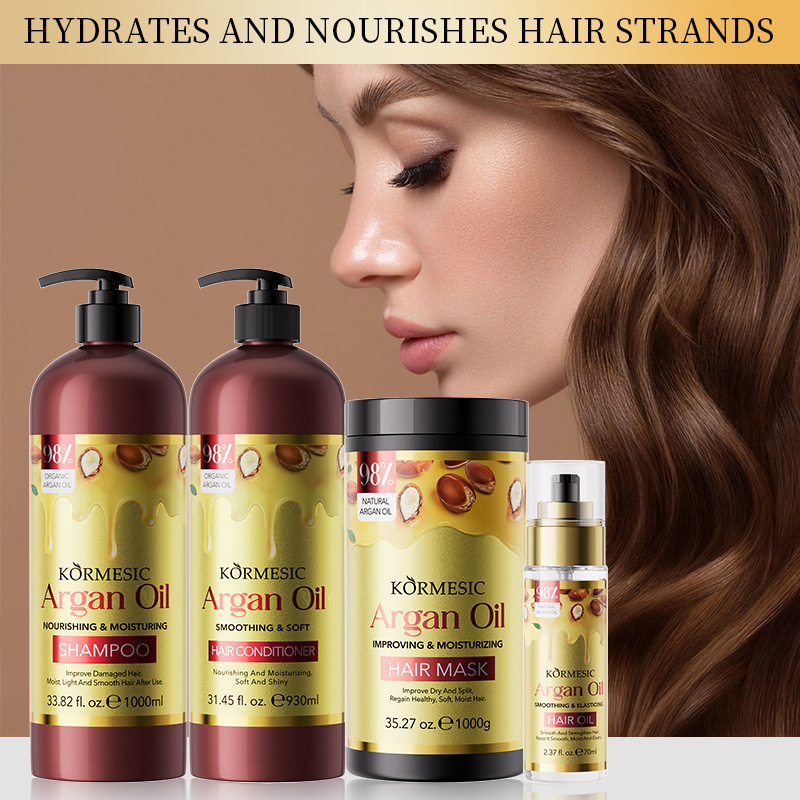 Juego de Champú y Acondicionador con Aceite de Argán Limpieza para el Cabello