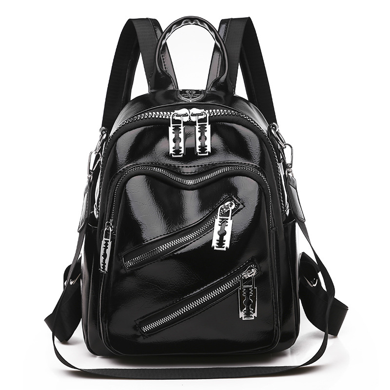 Bolsa multifuncional para mujeres 2025 nuevo tipo de pu suave verdadero retro al aire libre bolsa de viaje de viaje de viaje de viaje casual versátil mochila de mujer