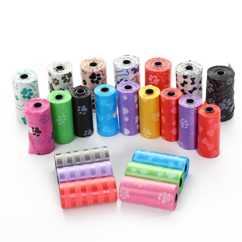 Bolsa para excremento con estampado de huesos 22*30cm (15 piezas por rollo)