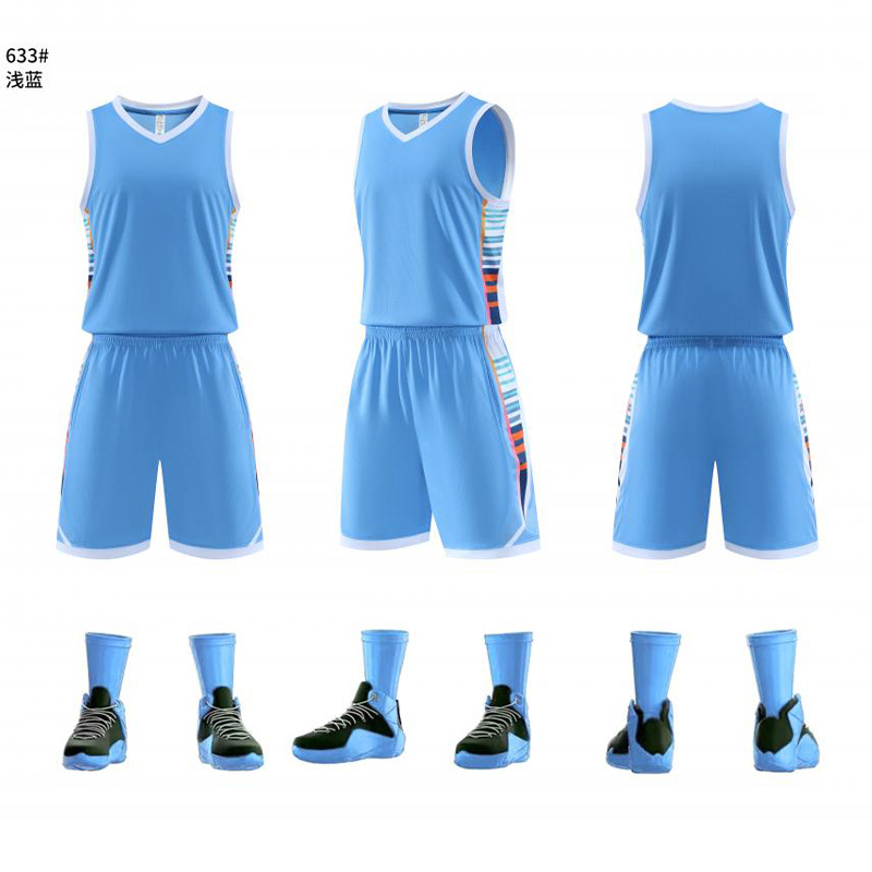 Basketball Uniforms Printed with a Batch of Boys and Girls Competition Uniforms Summer Quick-Drying Breathable Sports Jersey Suit Short-Sleeved
