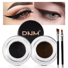 DNM Dual-Color Waterproof Eyeliner and Eyebrow Cream, Non-Drip, Natural Long-Lasting, Two-Pack, Multi-Color, Cross-Border Exclusive Supply