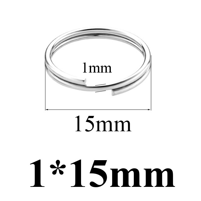 Anillo de caballo de doble anillo de acero inoxidable llave accesorios de joyería de bricolaje mini anillo de conexión de llavero anillo de doble capa anillo doble impermeable