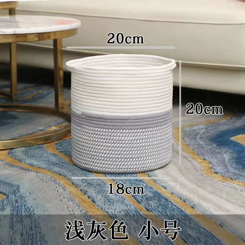 ins欧式超大号黄麻篮子衣物收纳筐家用储物篮 编织收纳筐置物篮|undefined