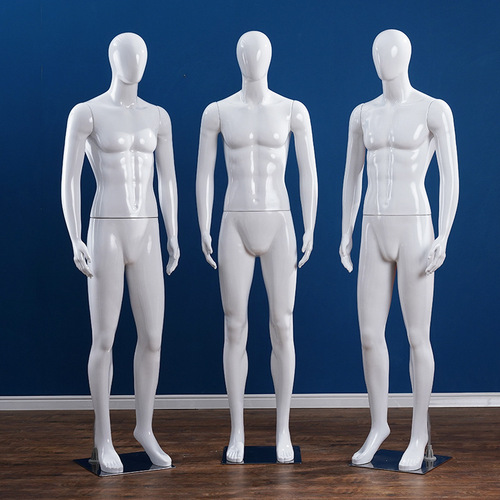 Mannequin display rack for clothing store, full-body white artificial mannequin, wholesale clothing window, painted prop