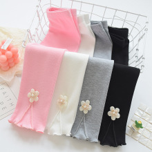 女童打底裤外穿春秋宝宝棉儿童薄款长裤小女孩绣花新款裤子洋气裤