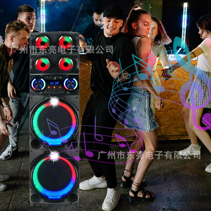 外国貿易プライベートモデルダブル 12inch 低音屋外 Bluetooth スピーカーポータブルハイパワーステージ照明オーディオサブウーファー|undefined