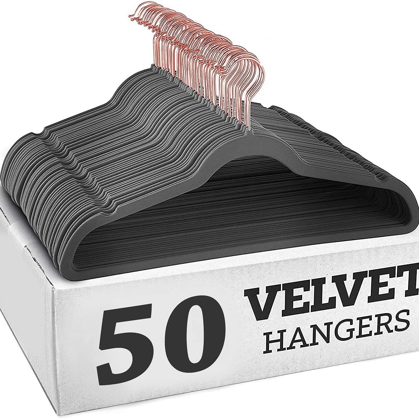 Gancho gris/oro rosa 45cm