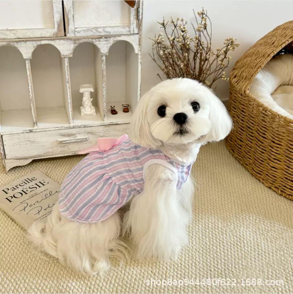 宠物狗狗猫咪小型犬夏季可爱公主风格子裙多种颜色厂家直销爆款