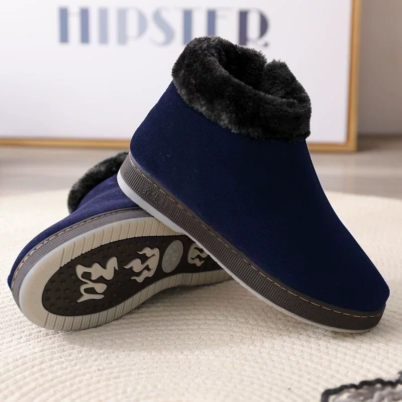 Зимние флисовые утепляющие обувь, нескользящие тапочки платформа для беременных, чехол для обуви, для среднего возраста