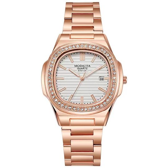 Classic Men's Men's Business and Foreign Trade Quartz Watch Steel Strap Luminous Not Waterproof Watch Simple Diamond Small Dial