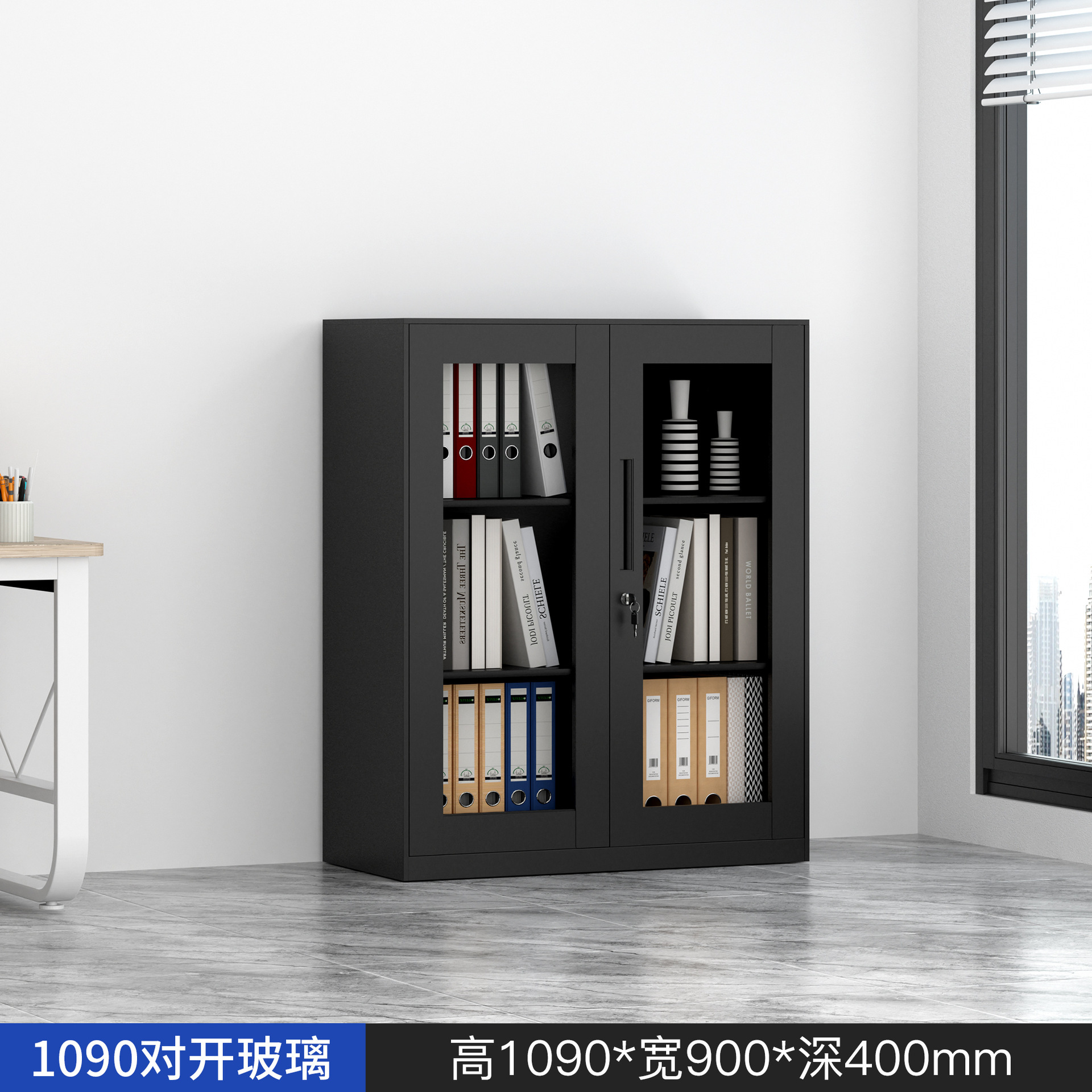 Gabinete de archivos de acero grueso gabinete de almacenamiento gabinete de oficina desmontaje tipo cajón gabinete bajo puerta de vidrio gabinete fábrica de venta directa