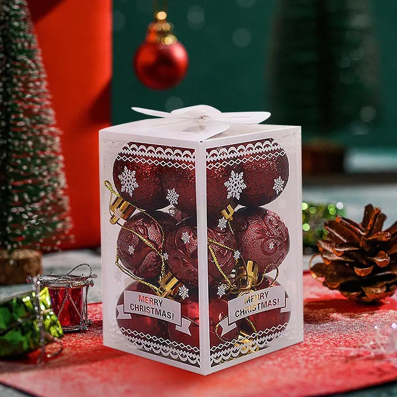 4cm BOLA DE Navidad irrompible brillante árbol de Navidad bola decoración color puro viento para la decoración del banquete de boda de vacaciones