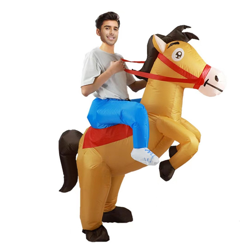 Montar dinosaurio animal ropa inflable niños adultos unicornio Pascua conejo accesorios de Halloween ropa divertida