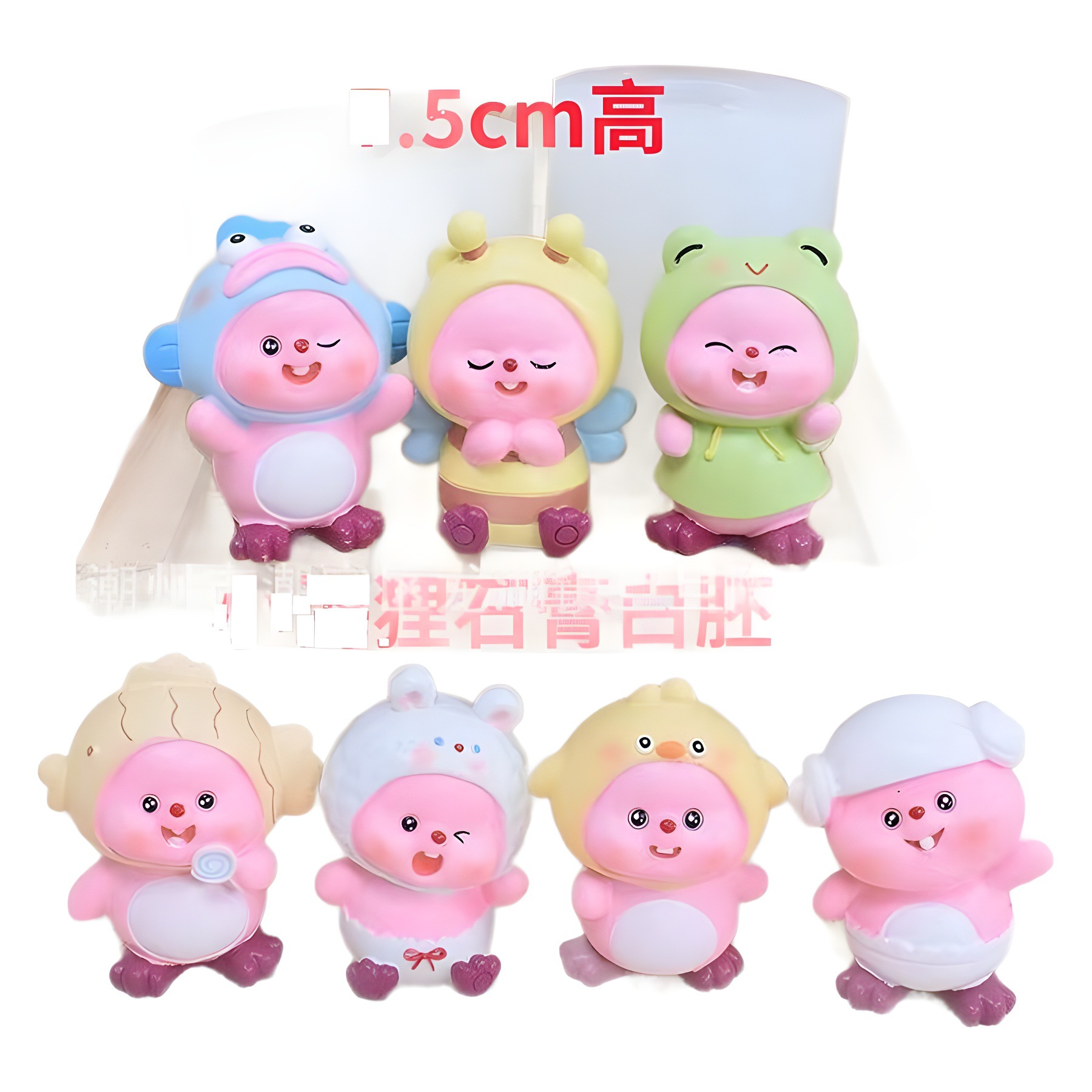 Muñeca de yeso blanco embrión 3D creativo Durian pequeño ❤ pintado de yeso graffiti hecho a mano puesto de graffiti